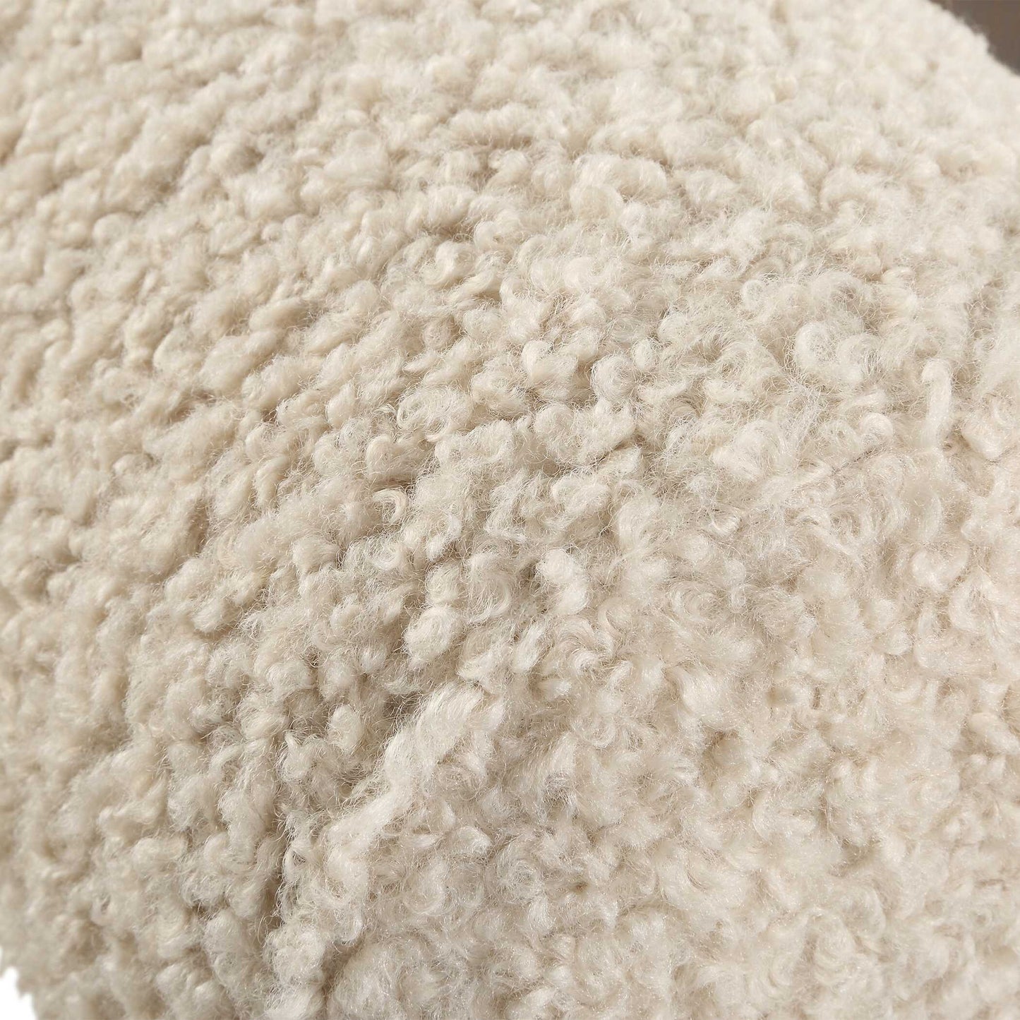 Lennox - Shearling Accent Chair - Beige / Brown