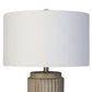 Ribbed Essence Ceramic Table Lamp (Set of 2) - Ribbed Stonewash
