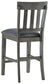 Hallanden - Upholstered Barstool (Set of 2) - Black / Gray