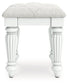 Kozlani - 3 Pc. - Vanity, Mirror And Stool - White