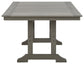 Visola - RECT Dining Table w/Umb OPT - Gray