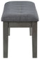 Hallanden - Large UPH Dining Room Bench - Black / Gray