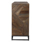 Evros - Reclaimed Wood 2 Door Cabinet - Dark Brown