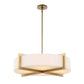 Cresson - 4 Light Drum Pendant - White / Gold