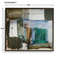 Green Fields - Framed Abstract Canvas - Black / Blue / Green / Orange / White / Yellow