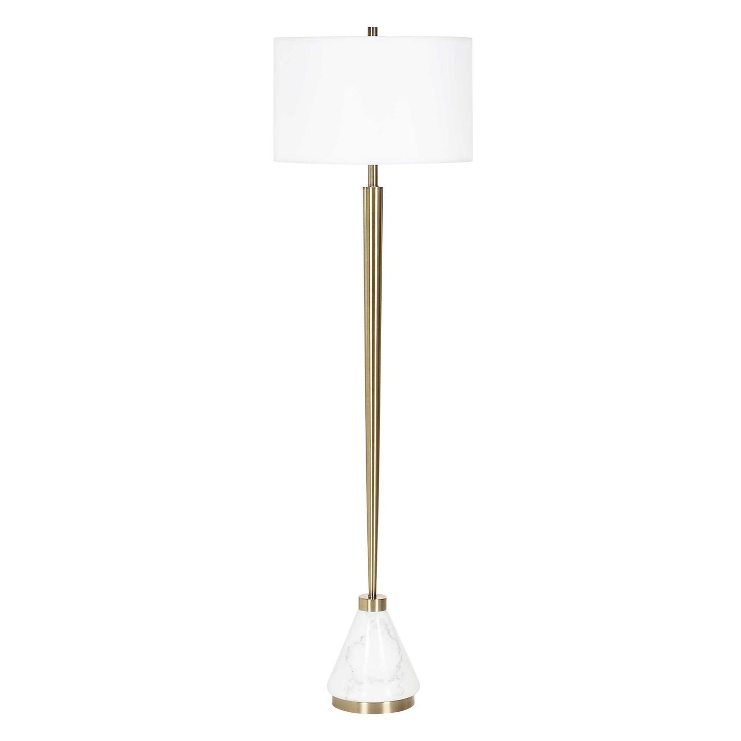 Curran - Tapered Metal Floor Lamp - White