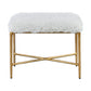 Charmed - Sheepskin Small Bench - White