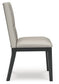Glinari - Dining Upholstered Side Chair (Set of 2) - Taupe / Black