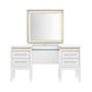 Reflections - Vanity Desk - Pearl White & Rhinestone