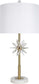 "Crystal Bloom II" Crystal And Marble Table Lamp (Set of 2) - White / Clear Crystal / Soft Gold