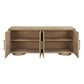 Evanston - 4 Door Natural Oak Cabinet - Woodtone