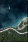 Coastal Passage I Hand-Painted Wrapped Canvas With Faux Moss - Blue / Green