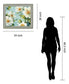 Petal Breeze - 28" x 34" Framed Wall Art - Light Blue