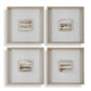 Studying Sepia - Hand Painted Canvases (Set of 4) - Light Brown