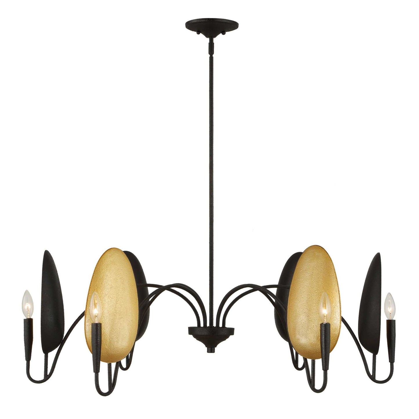 Warwick - 6 Light Chandelier - Matte Black