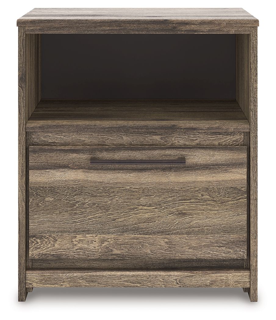 Elbrim - One Drawer Night Stand - Brown