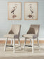 Robbinsdale - Upholstered Swivel Curved Back Barstool (Set of 2) - Antique White