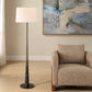 Tallarico - Brass & Marble Floor Lamp - Black / Bronze / Brown