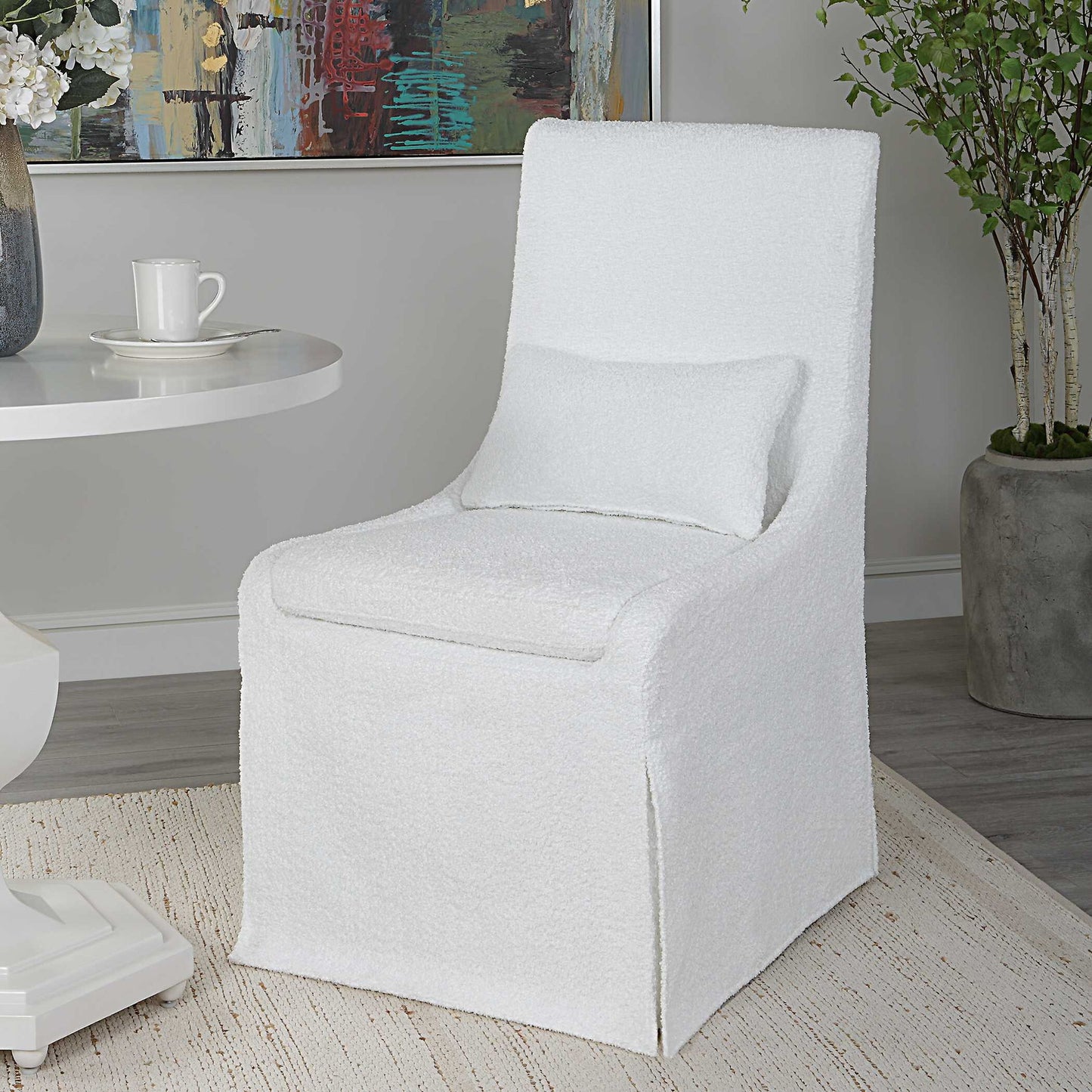 Coley - Armless Chair - White