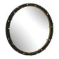 Helia - Round Mirror - Black / Brass