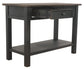 Tyler Creek - Sofa Table - Grayish Brown / Black