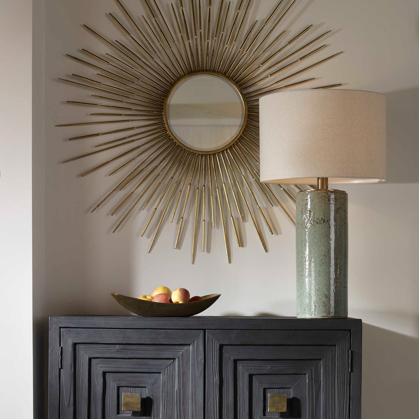Callais - Crackled Table Lamp - Aqua