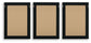 Huddwick - Wall Art Set (Set of 3) - Linen / Black