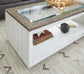 Melody - Rectangular Coffee Table With Casters - White