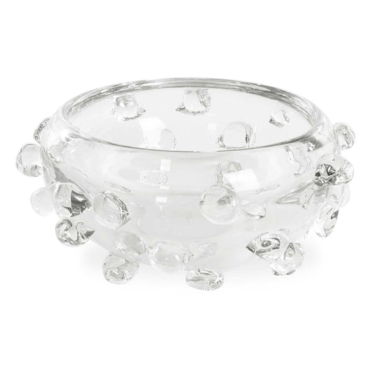 Aura - Clear Glass Bowl - White