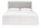 Maeling - King Upholstered Panel Bed - White