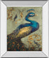 Peacock On Sage I By Tiffany Hakimipour - Mirror Framed Print Wall Art - Blue