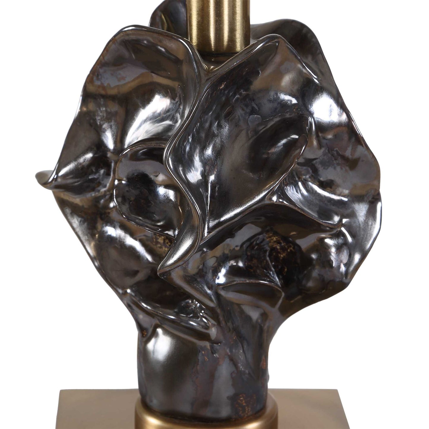 Fiori - Sculptural Buffet Lamp - Dark Bronze / Antique Brass