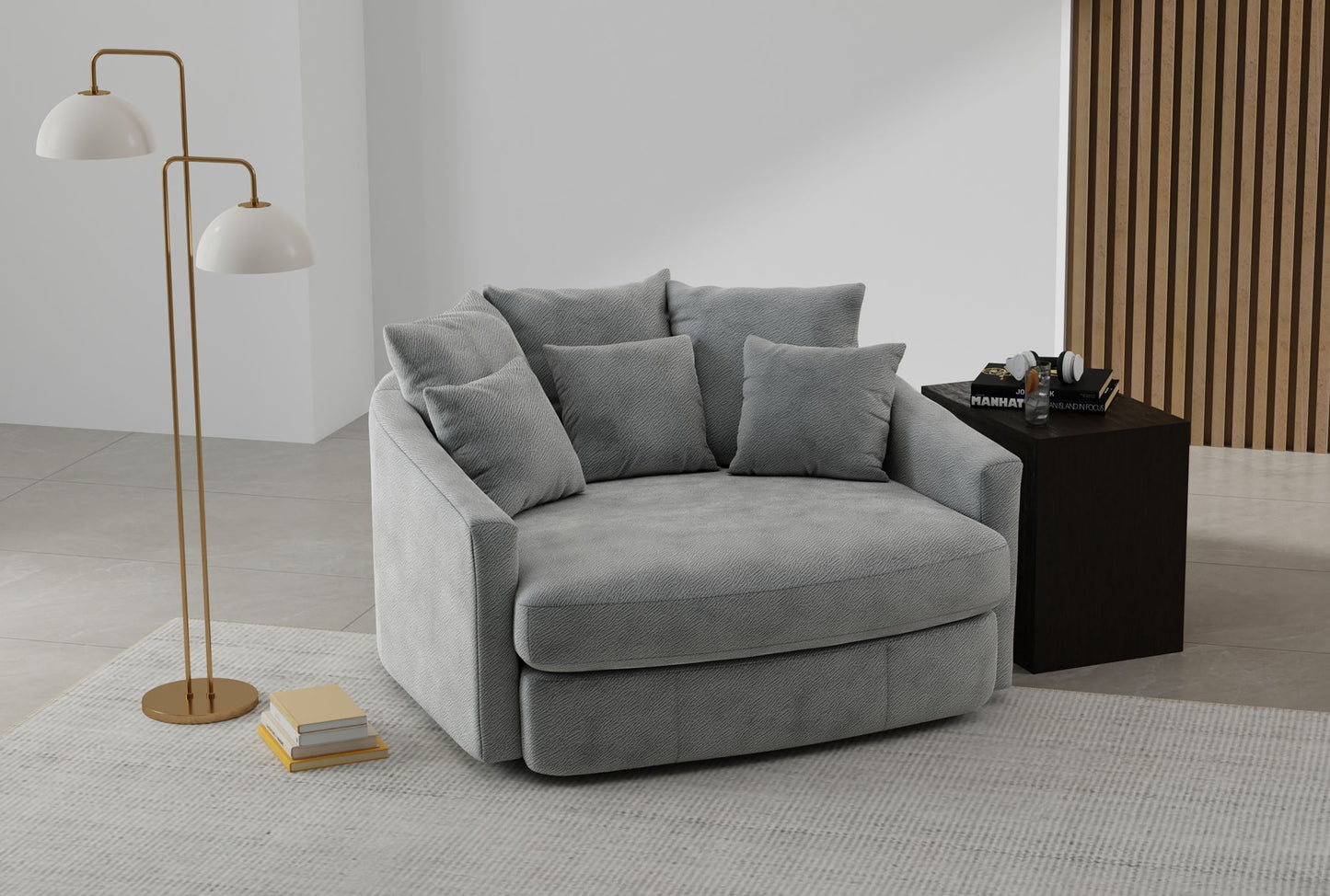 Matty - Round Accent Cuddle Chaise