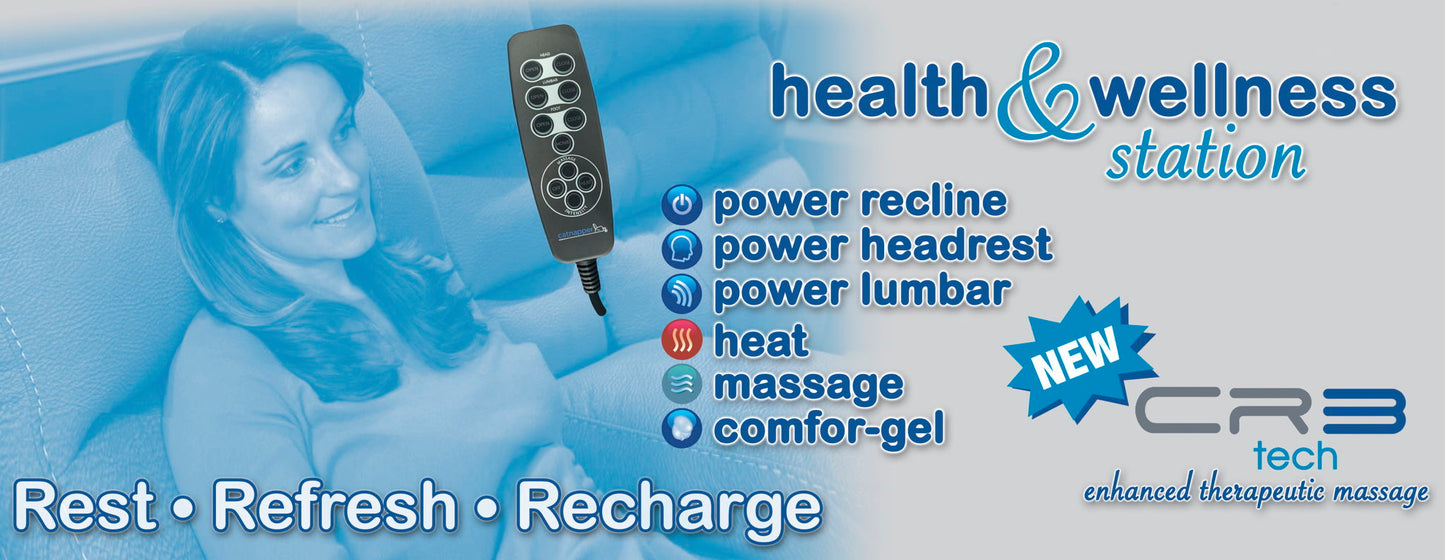 Paradise - Power Lift/Headrest/Lay Flat Recliner With CR3 Heat/Massage