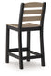 Shoreline Beach - Outdoor Counter Table And 2 Barstools (Set of 3) - Black / Beige