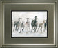 Running Wild By Carol Robinson - Framed Watercolor Print Wall Art - Dark Gray