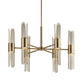 Cret - 12 Light Brass Chandelier - Bronze