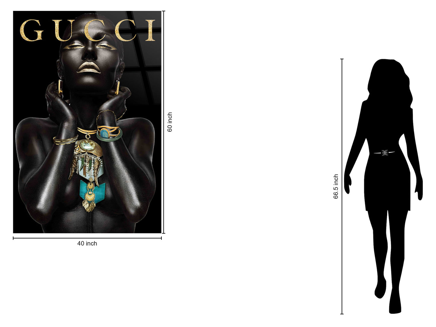 "Gilded Elegance" Tempered Glass With Foil - Black / Gold