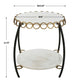 Chainlink - Marble Side Table - White
