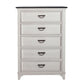 Allyson Park - 5 Drawer Chest - Wirebrushed White / Charcoal
