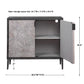 Laurentia - 2 Door Accent Cabinet - Black & Pearl Silver