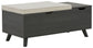 Yarlow - Storage Bench - Dark Gray