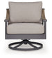 Ocean Beach - Swivel Lounge With Cushion - Gray