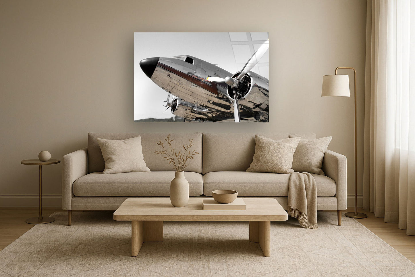 Floating Tempered Glass With Foil Let's Go Travelling - Pearl Silver