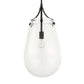 Dewdrop - 1 Light Glass Shade Pendant - Black