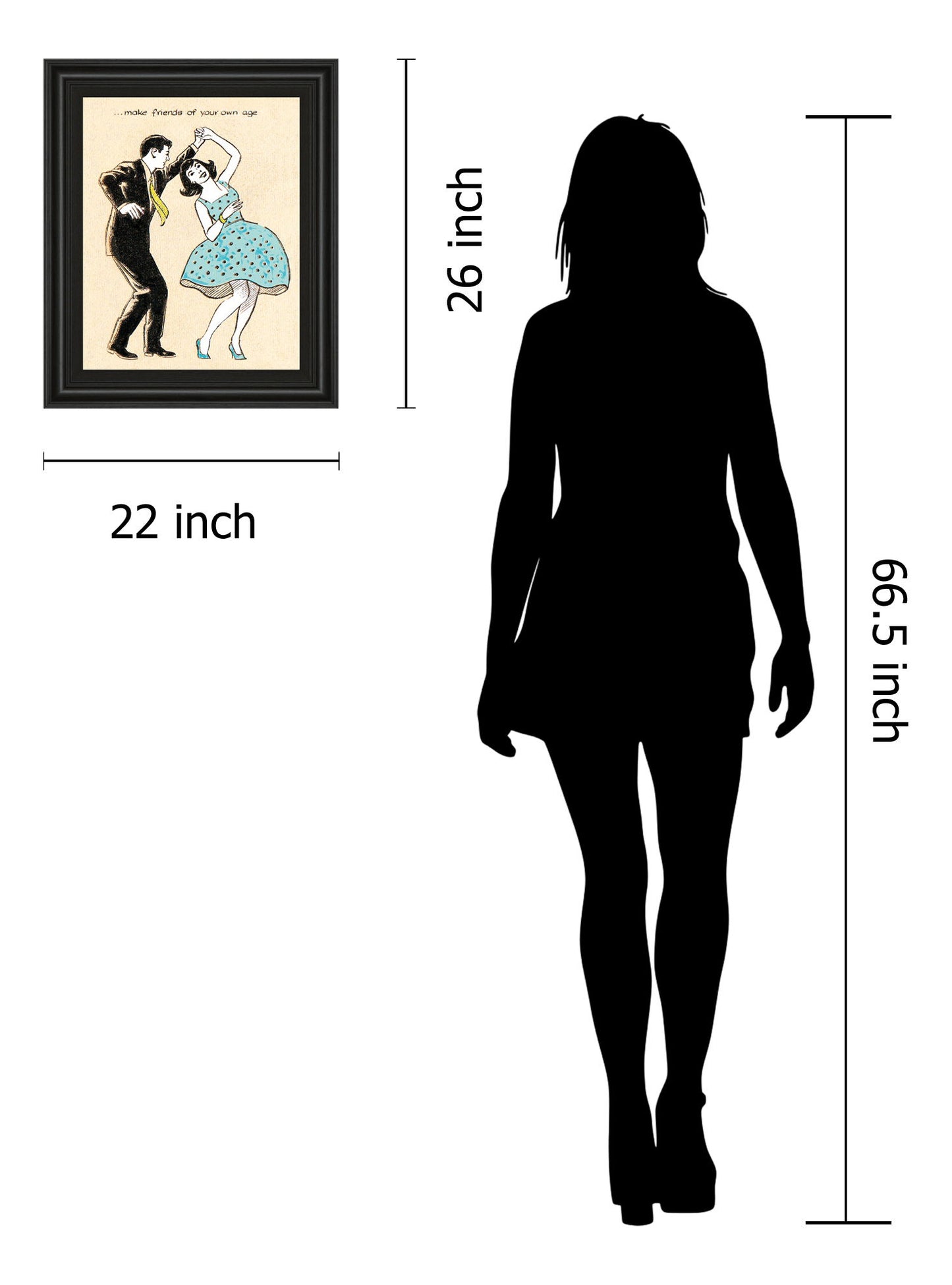 Make Friends Of Your Own Age By Roy Newby - Framed Print Wall Art - Blue