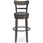 Caitbrook - Tall UPH Swivel Barstool - Gray