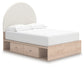 Arloster - 4 Pc. - Full Panel Storage Bed, Dresser, Mirror And Nightstand - Tan