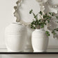 Luna - Ridge Ceramic Vases (Set of 2) - White