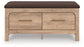 Kinlanni - Bedroom Upholstered Storage Bench - Tan / Brown